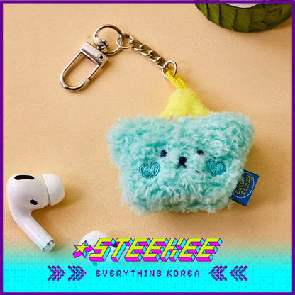 BUTTER SHOP Syrup Bear Plush Toy Face Keychain Keyring Set of 3 by Steekee Korea 4339