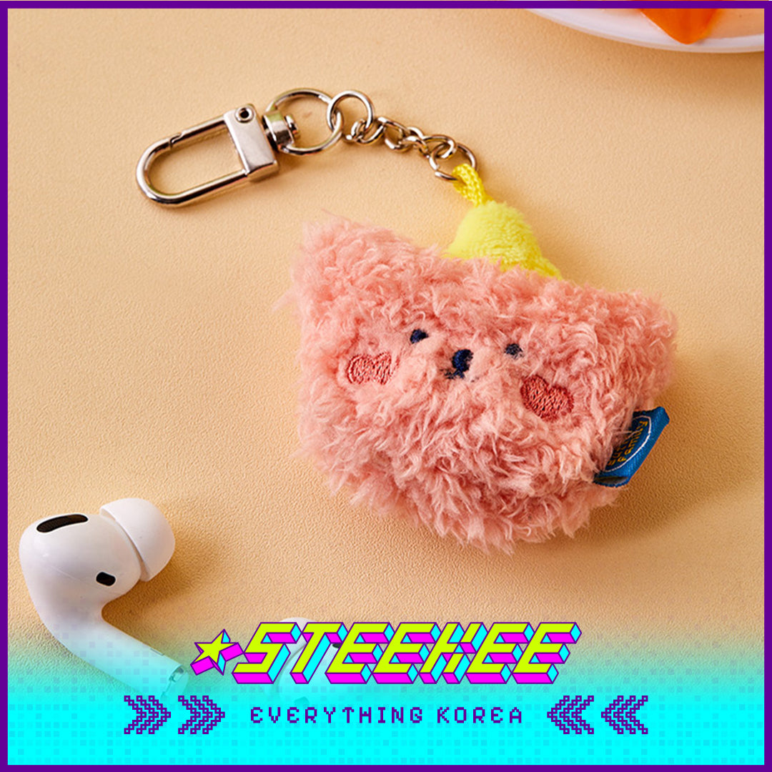 BUTTER SHOP Syrup Bear Plush Toy Face Keychain Keyring Set of 3 by Steekee Korea 4339