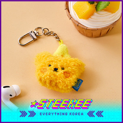 BUTTER SHOP Syrup Bear Plush Toy Face Keychain Keyring Set of 3 by Steekee Korea 4339