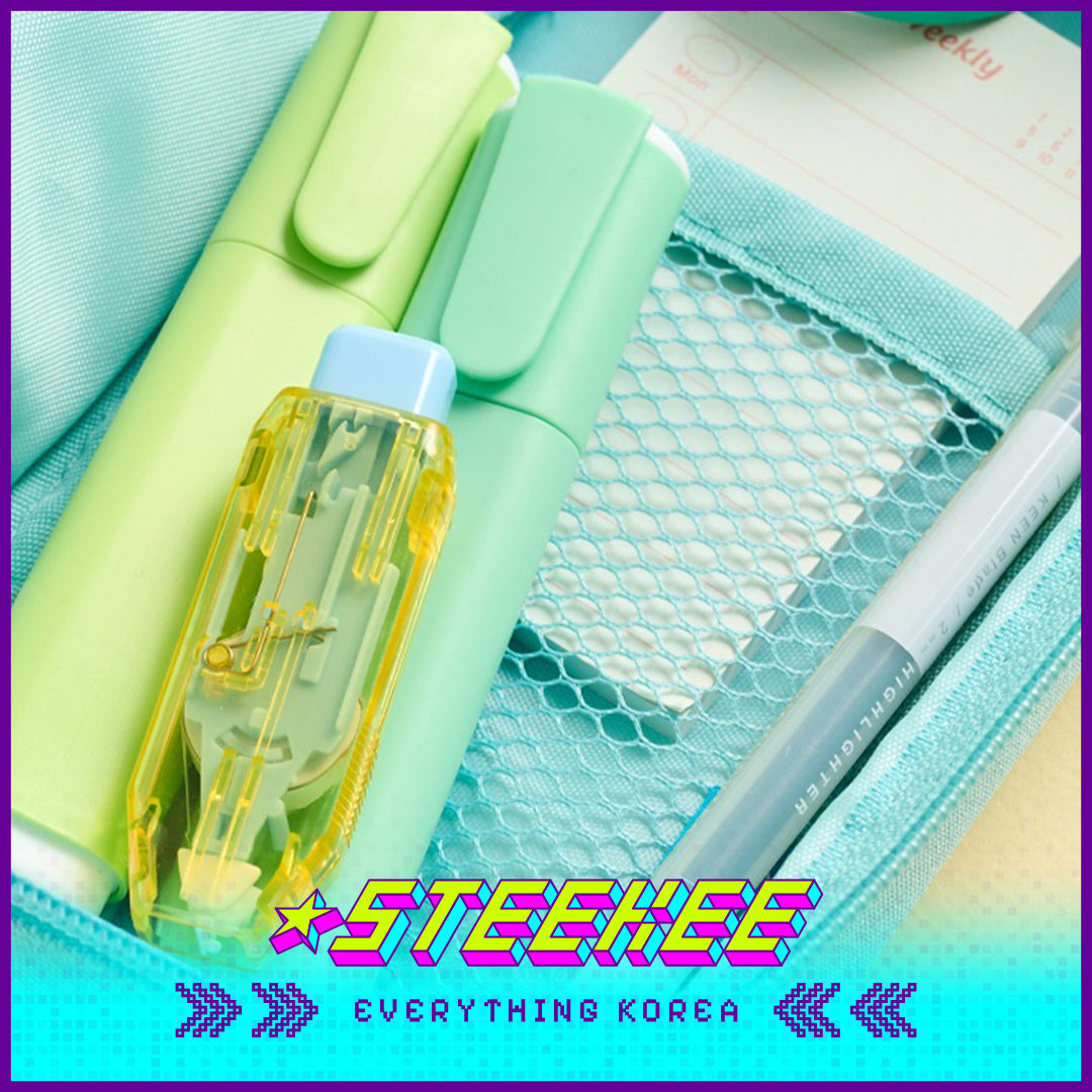 BUTTER SHOP Pastel Color Large Capacity Transparent Photo Card Pencil Case Stationary by Steekee Korea 4342