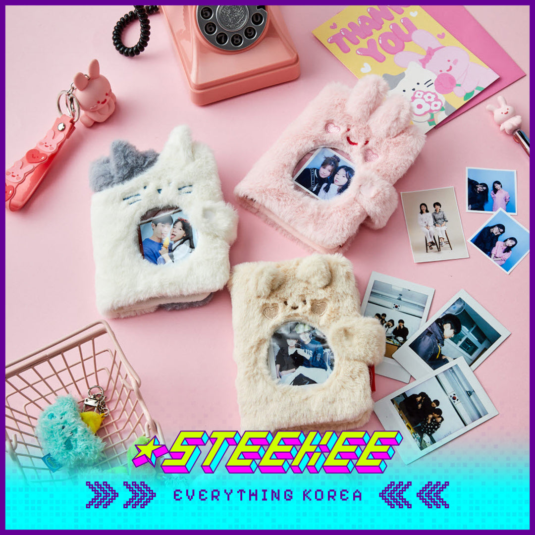 BUTTER SHOP Cute Plush Fluffy Photo Card Album Stationary by Steekee Korea 4343