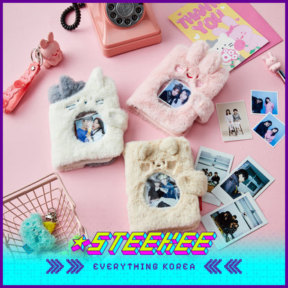 BUTTER SHOP Cute Plush Fluffy Photo Card Album Stationary by Steekee Korea 4343