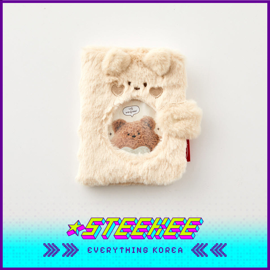 BUTTER SHOP Cute Plush Fluffy Photo Card Album Stationary by Steekee Korea 4343