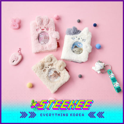 BUTTER SHOP Cute Plush Fluffy Photo Card Album Stationary by Steekee Korea 4343