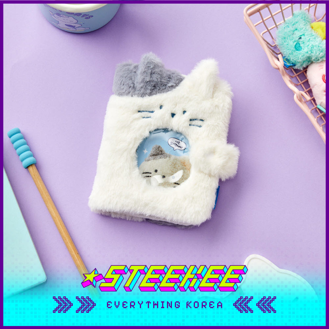 BUTTER SHOP Cute Plush Fluffy Photo Card Album Stationary by Steekee Korea 4343