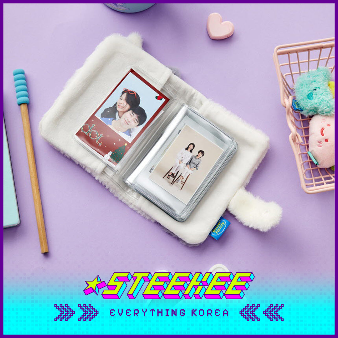 BUTTER SHOP Cute Plush Fluffy Photo Card Album Stationary by Steekee Korea 4343