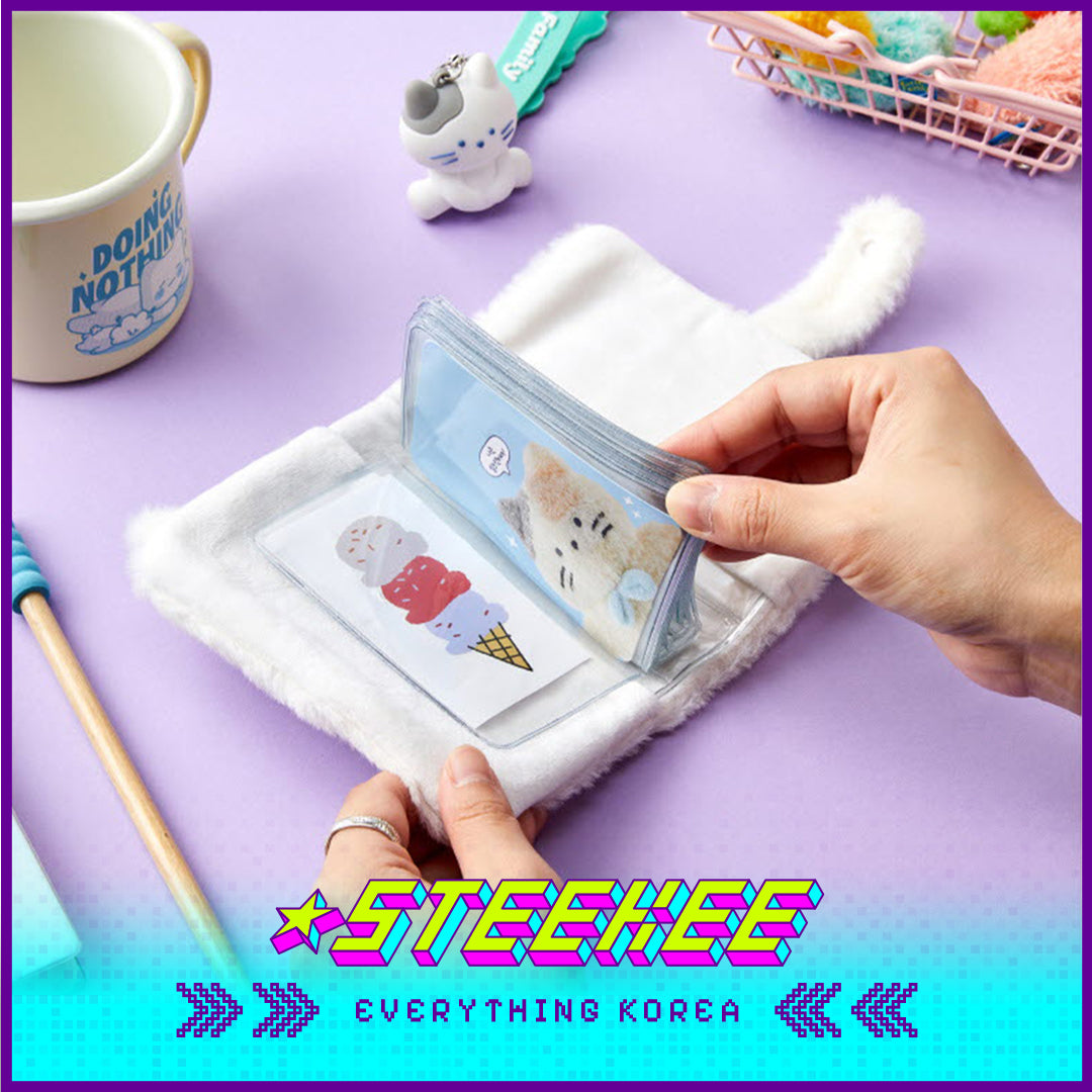 BUTTER SHOP Cute Plush Fluffy Photo Card Album Stationary by Steekee Korea 4343