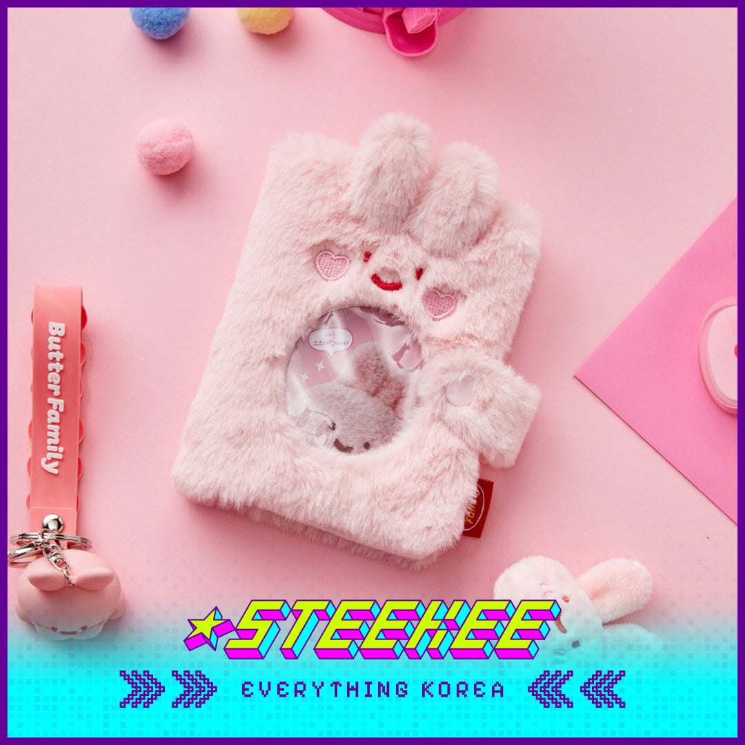 BUTTER SHOP Cute Plush Fluffy Photo Card Album Stationary by Steekee Korea 4343