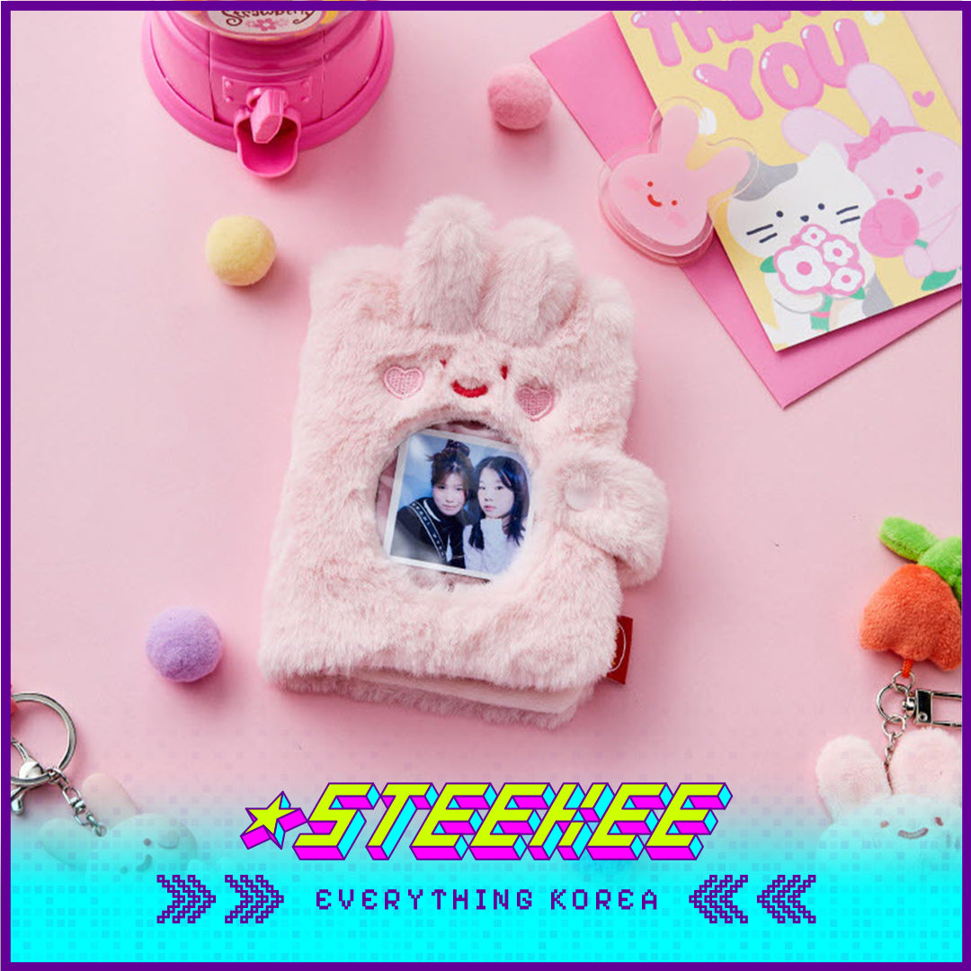 BUTTER SHOP Cute Plush Fluffy Photo Card Album Stationary by Steekee Korea 4343