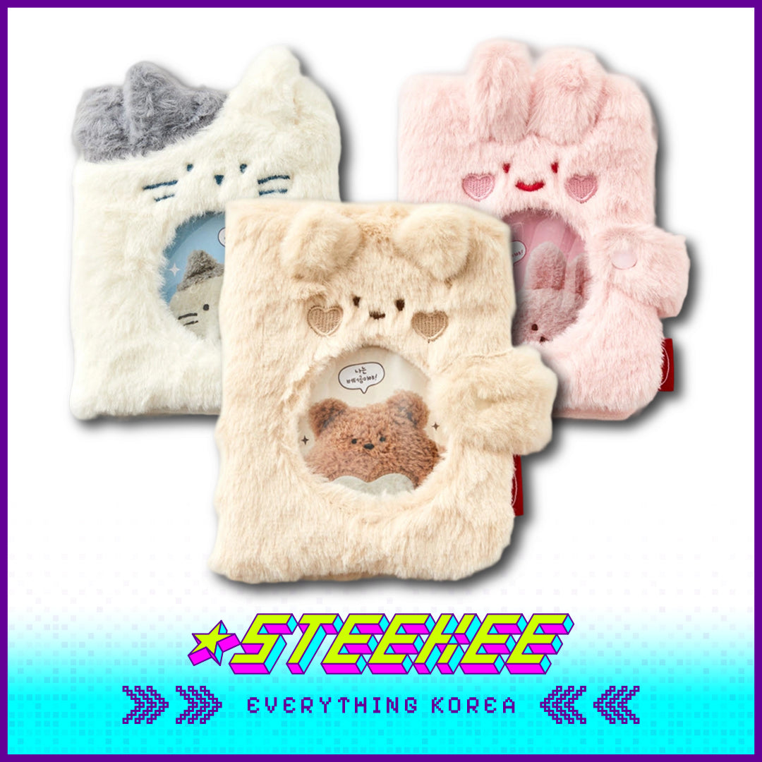 BUTTER SHOP Cute Plush Fluffy Photo Card Album Stationary by Steekee Korea 4343