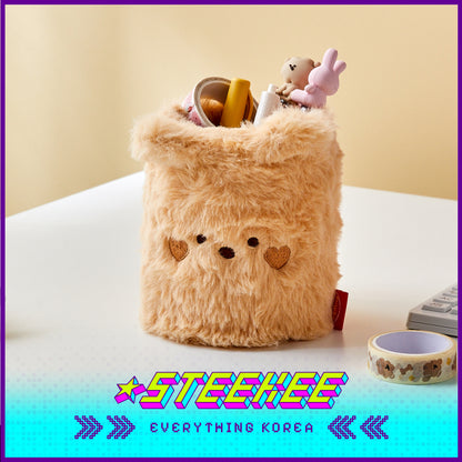 BUTTER SHOP Cute Butter Bear Milk Cat Plush Fluffy Pen Holder Stationary by Steekee Korea 4344