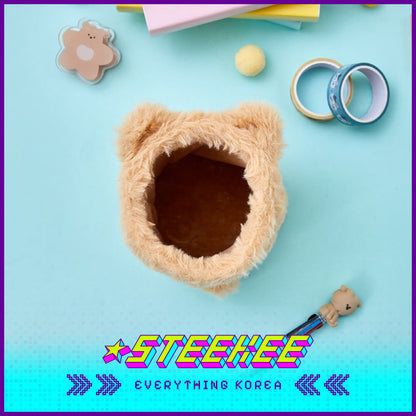 BUTTER SHOP Cute Butter Bear Milk Cat Plush Fluffy Pen Holder Stationary by Steekee Korea 4344
