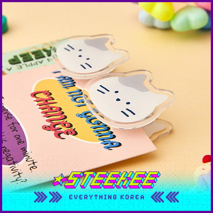 BUTTER SHOP Butter Family Cute Acrylic Storage Note Clip Stationary Set of 2 by Steekee Korea 4346