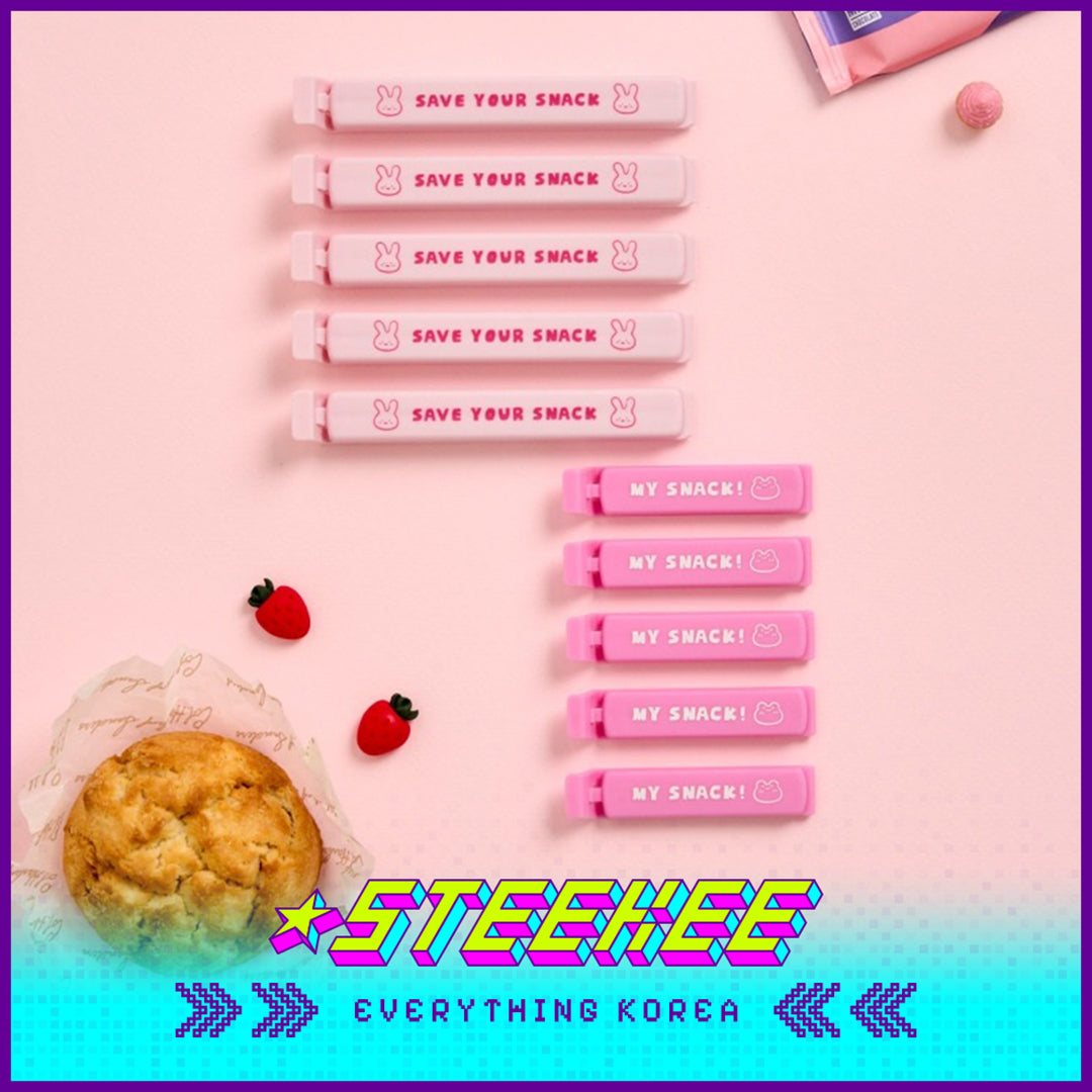 BUTTER SHOP Butter Family Snack Sealing Clip Set of 10 by Steekee Korea 4348