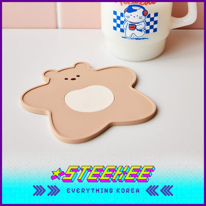 BUTTER SHOP Butter Family Waterproof Anti-Scalding Insulation PVC Coaster by Steekee Korea 4353