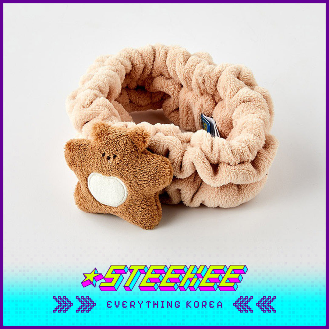 BUTTER SHOP Butter Bear Cute Couple Face Washing Makeup Hairband Set of 2 by Steekee Korea 4355