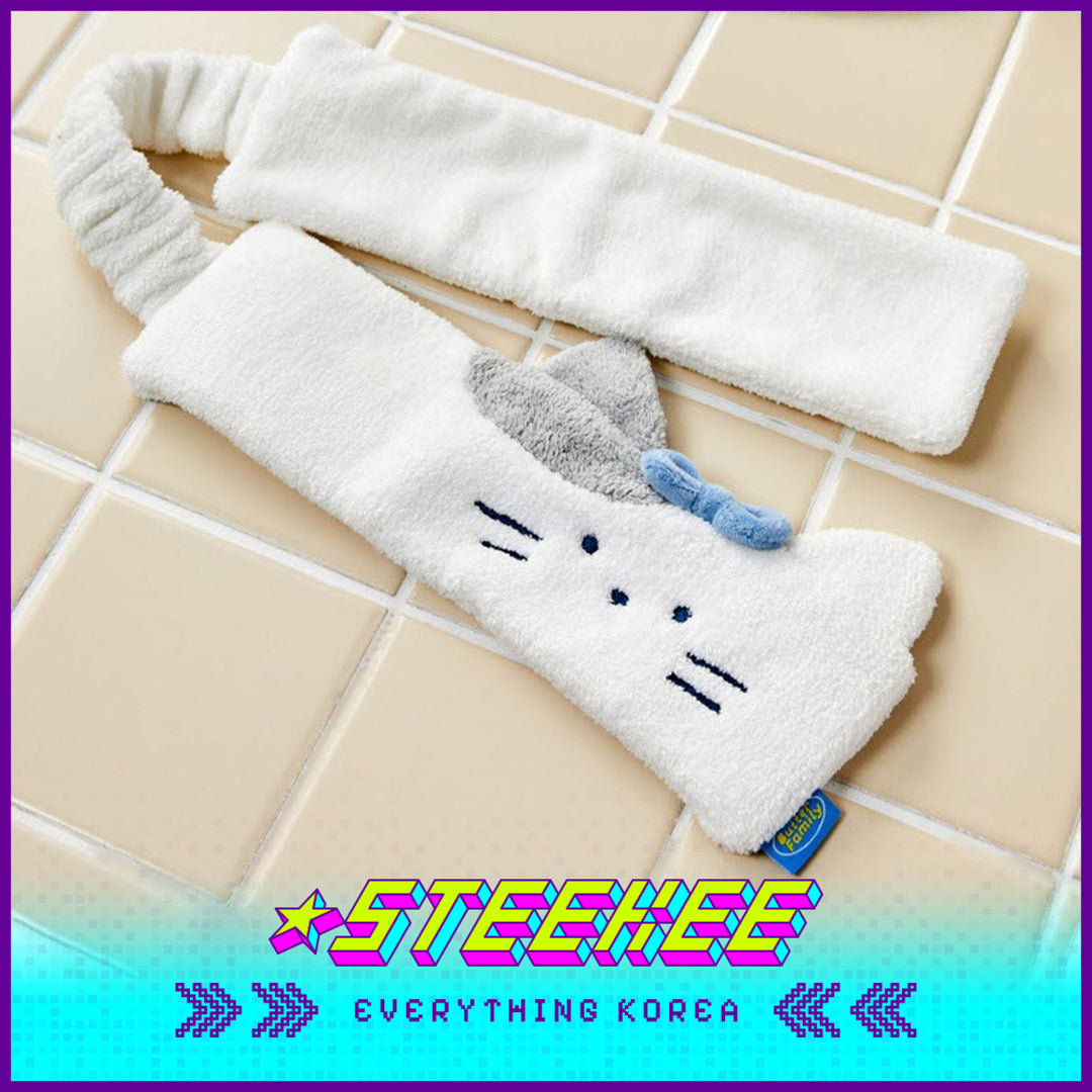 BUTTER SHOP Butter Family Cute Washing and Makeup Velcro Hairband by Steekee Korea 4357