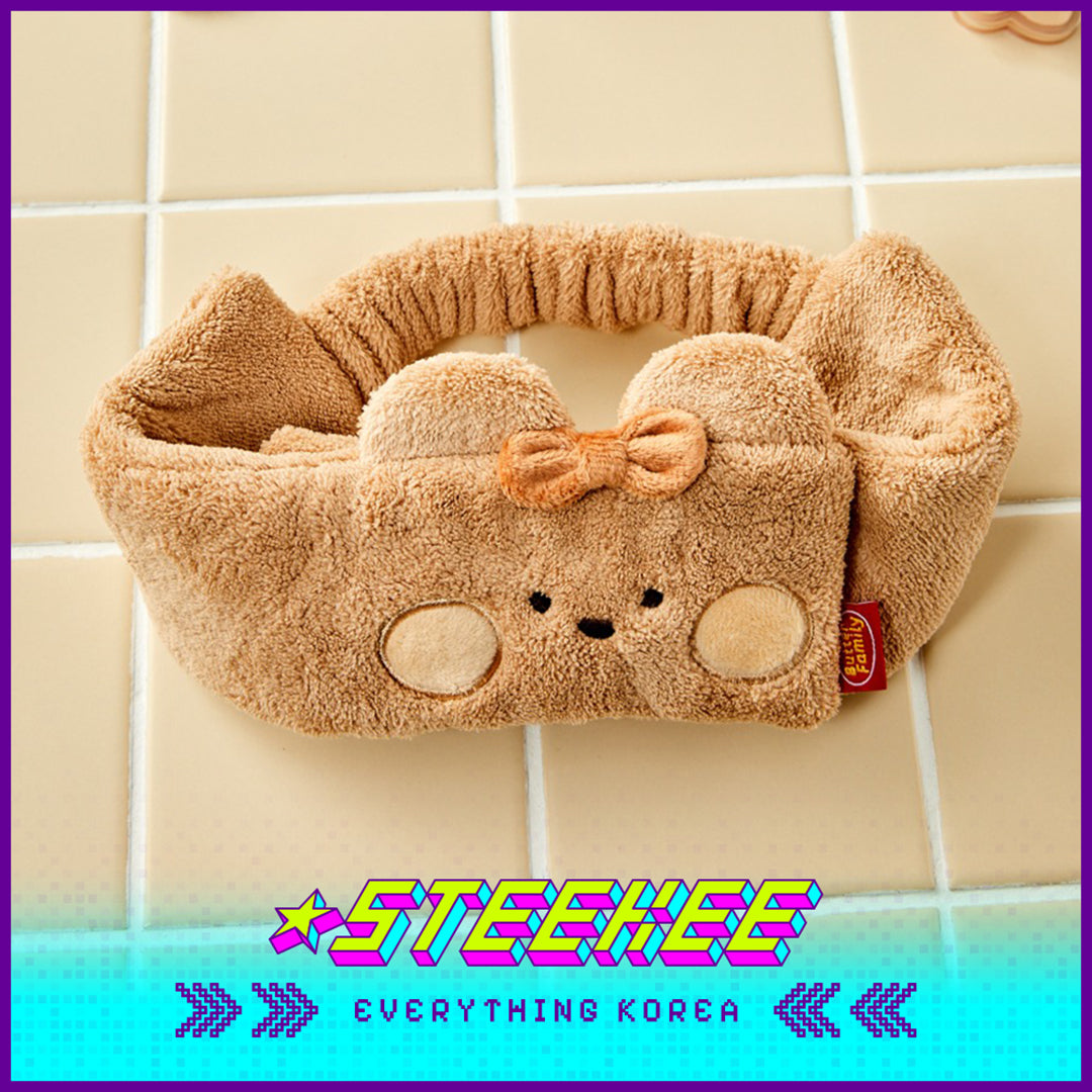 BUTTER SHOP Butter Family Cute Washing and Makeup Velcro Hairband by Steekee Korea 4357