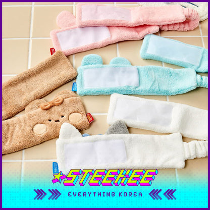 BUTTER SHOP Butter Family Cute Washing and Makeup Velcro Hairband by Steekee Korea 4357