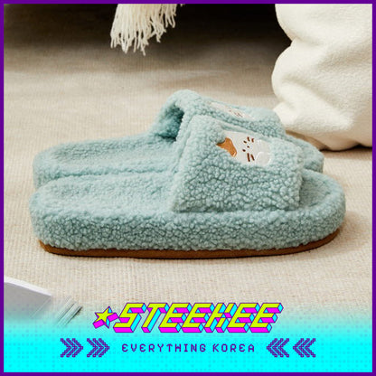 BUTTER SHOP Butter Family Cute Comfortable Soft Plush Memory Foam Home Indoor Slippers by Steekee Korea 4362