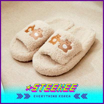 BUTTER SHOP Butter Family Cute Comfortable Soft Plush Memory Foam Home Indoor Slippers by Steekee Korea 4362