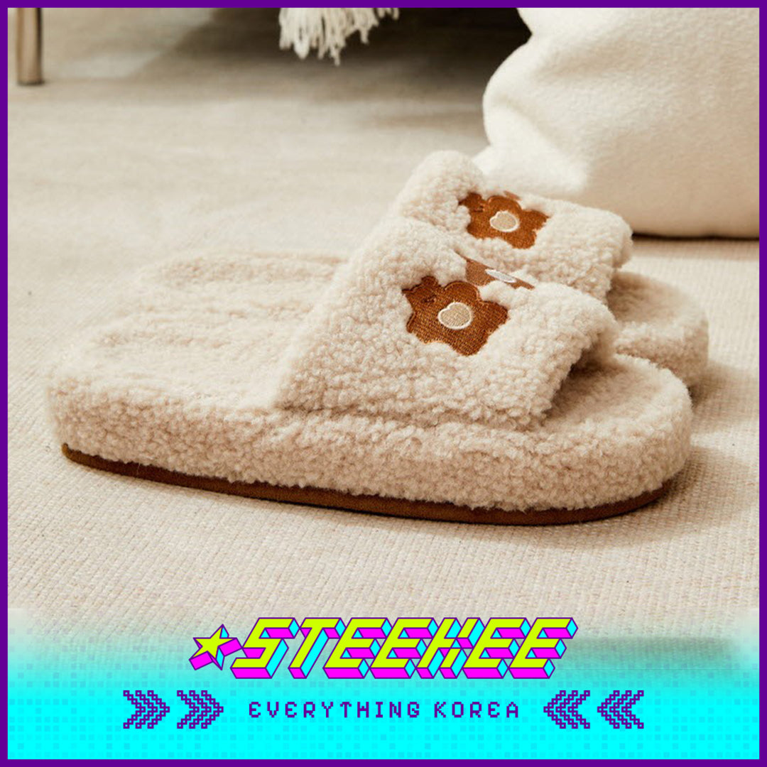BUTTER SHOP Butter Family Cute Comfortable Soft Plush Memory Foam Home Indoor Slippers by Steekee Korea 4362