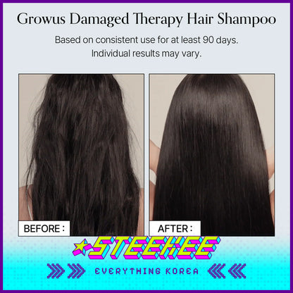 GROWUS Deep Cleansing Long-lasting Repairing Anti-Hair Loss Damage Therapy Shampoo 500ml by Steekee Korea 4389