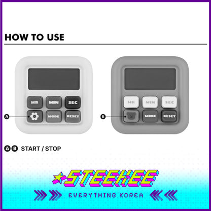 Wiggle Wiggle Electronic Stopwatch Timer by Steekee Korea 4396