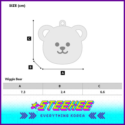 Wiggle Wiggle Cute Mini Measuring Tape Pendant by Steekee Korea 4398