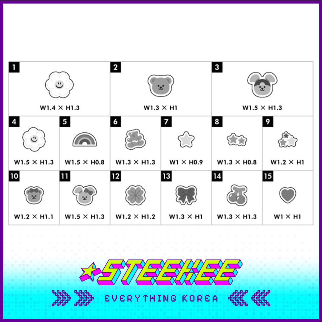 Wiggle Wiggle Cute Decorative Acne Patch Set of 36 by Steekee Korea 4401