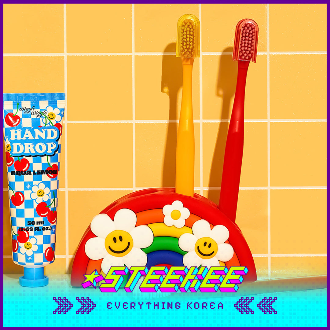 Wiggle Wiggle Rainbow Smile Suction-Cup Toothbrush Holder by Steekee Korea 4402