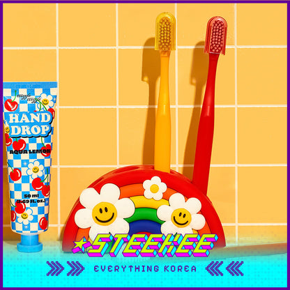 Wiggle Wiggle Rainbow Smile Suction-Cup Toothbrush Holder by Steekee Korea 4402