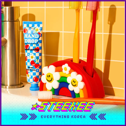 Wiggle Wiggle Rainbow Smile Suction-Cup Toothbrush Holder by Steekee Korea 4402