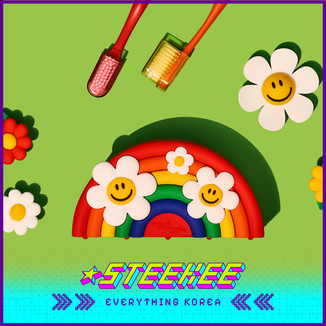 Wiggle Wiggle Rainbow Smile Suction-Cup Toothbrush Holder by Steekee Korea 4402