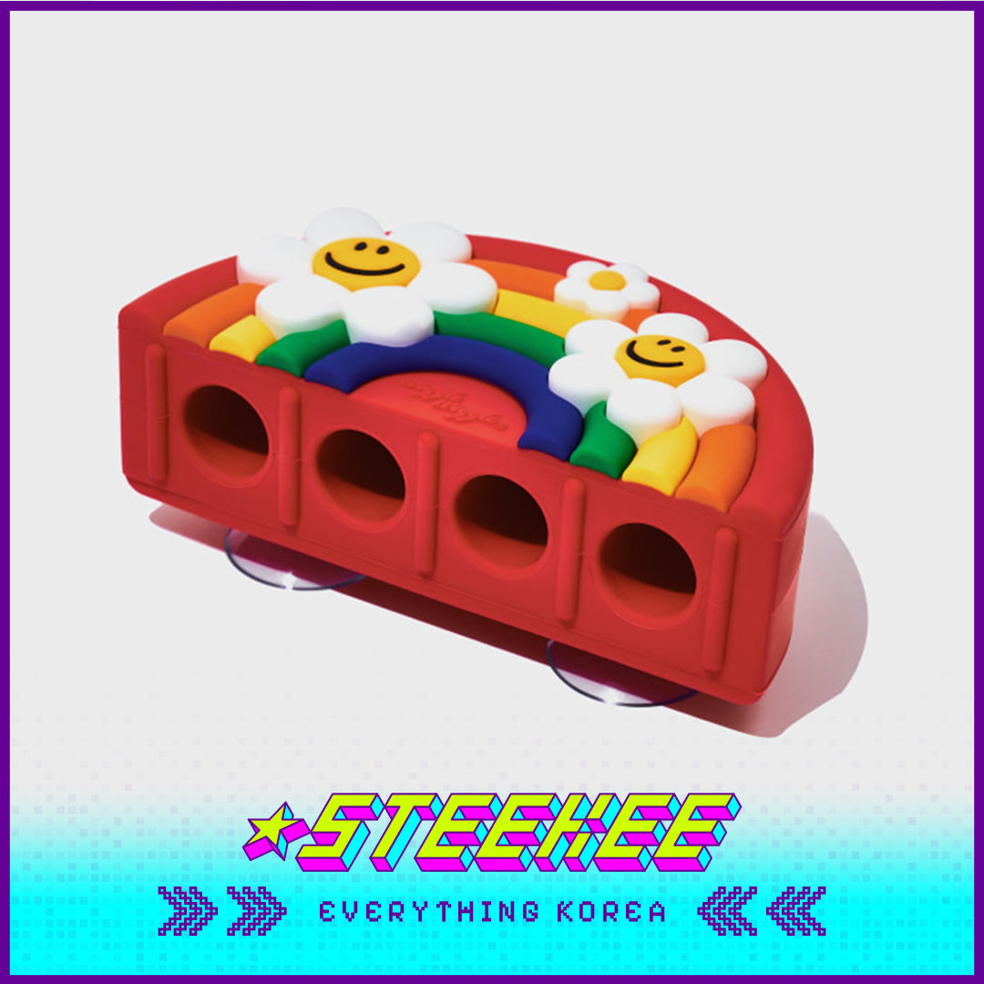 Wiggle Wiggle Rainbow Smile Suction-Cup Toothbrush Holder by Steekee Korea 4402