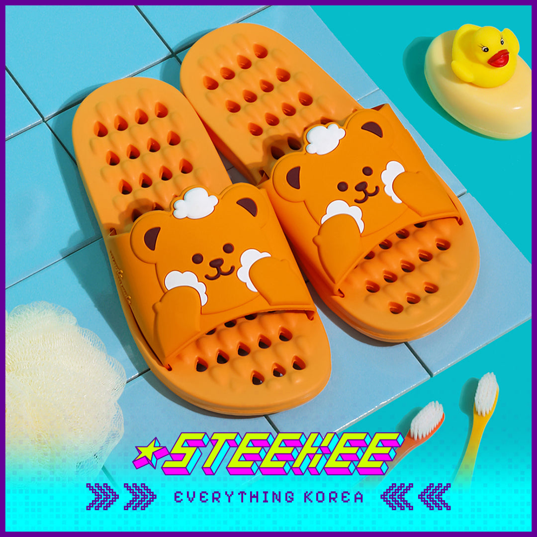 Wiggle Wiggle Cute Bathroom Non-slip Slippers by Steekee Korea 4403
