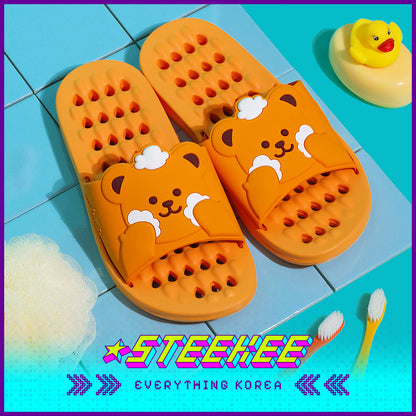 Wiggle Wiggle Cute Bathroom Non-slip Slippers by Steekee Korea 4403