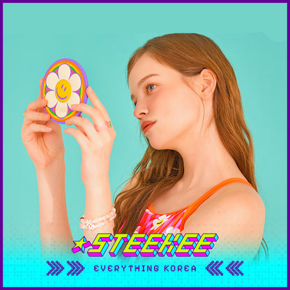 Wiggle Wiggle Cute Round Portable Handheld Mirror by Steekee Korea 4406