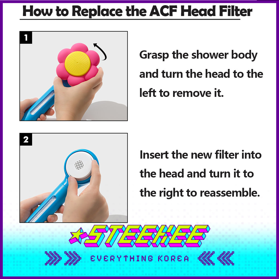 Wiggle Wiggle Flower Shaped Filter Showerhead by Steekee Korea 4407