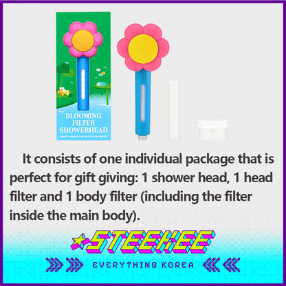 Wiggle Wiggle Flower Shaped Filter Showerhead by Steekee Korea 4407