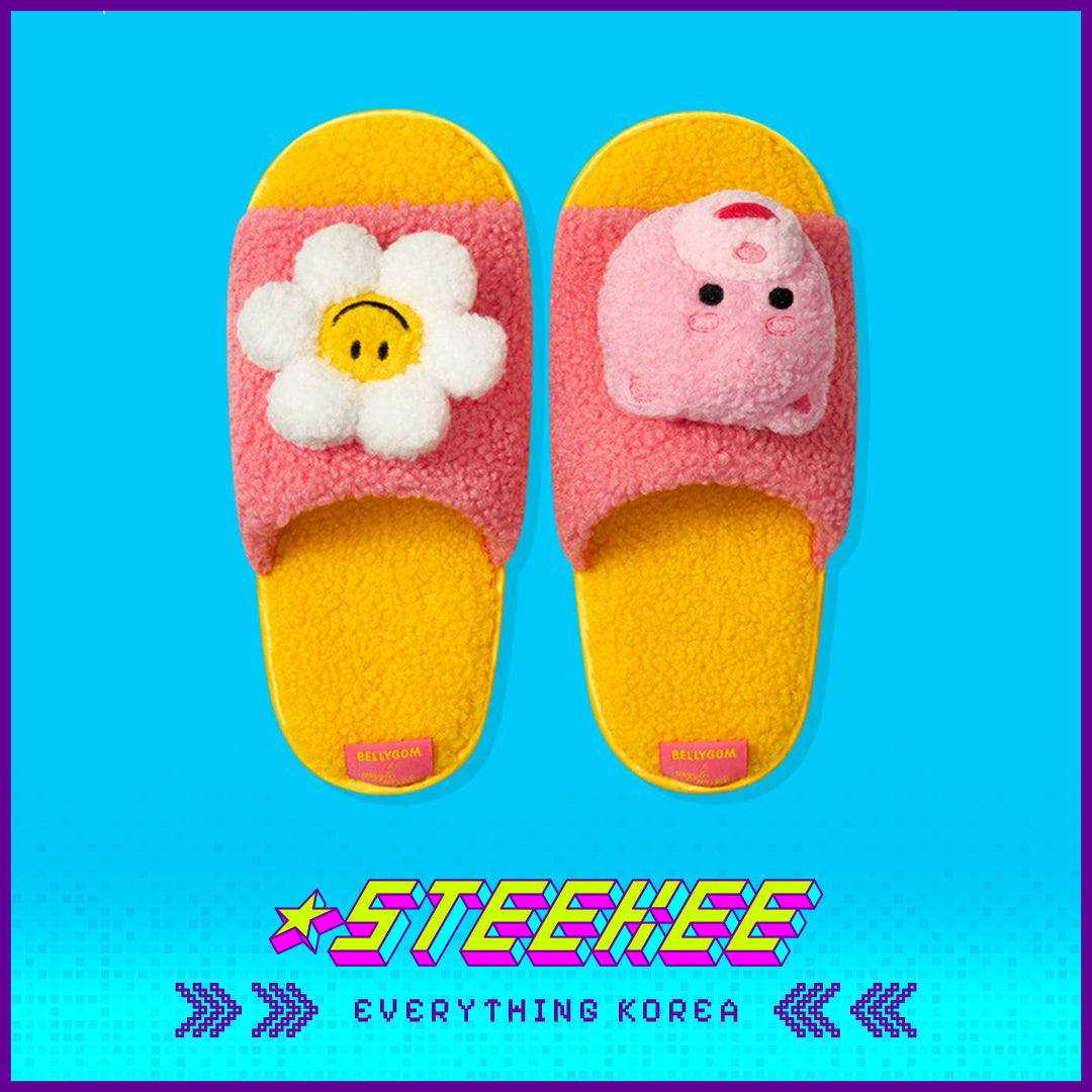 Wiggle Wiggle Plush Washable Home Non-slip Slippers by Steekee Korea 4410