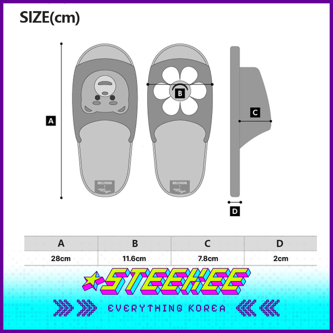 Wiggle Wiggle Plush Washable Home Non-slip Slippers by Steekee Korea 4410