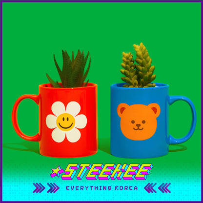 Wiggle Wiggle Colorful Mug Ceramic Cup by Steekee Korea 4411