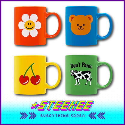 Wiggle Wiggle Colorful Mug Ceramic Cup by Steekee Korea 4411