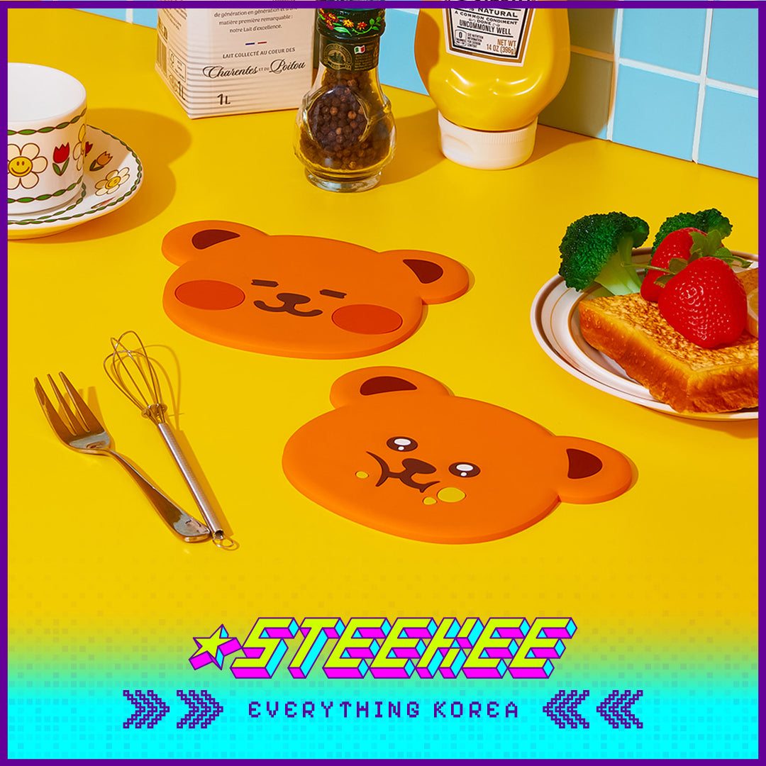 Wiggle Wiggle Cute Insulated Pot Mat Table Mat Set of 2 by Steekee Korea 4412