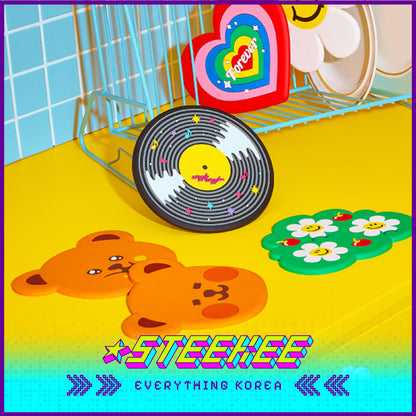 Wiggle Wiggle Cute Insulated Pot Mat Table Mat Set of 2 by Steekee Korea 4412