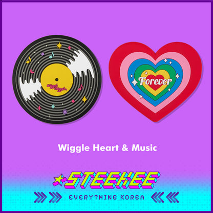 Wiggle Wiggle Cute Insulated Pot Mat Table Mat Set of 2 by Steekee Korea 4412