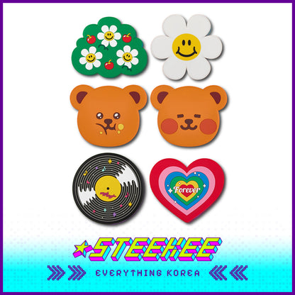 Wiggle Wiggle Cute Insulated Pot Mat Table Mat Set of 2 by Steekee Korea 4412