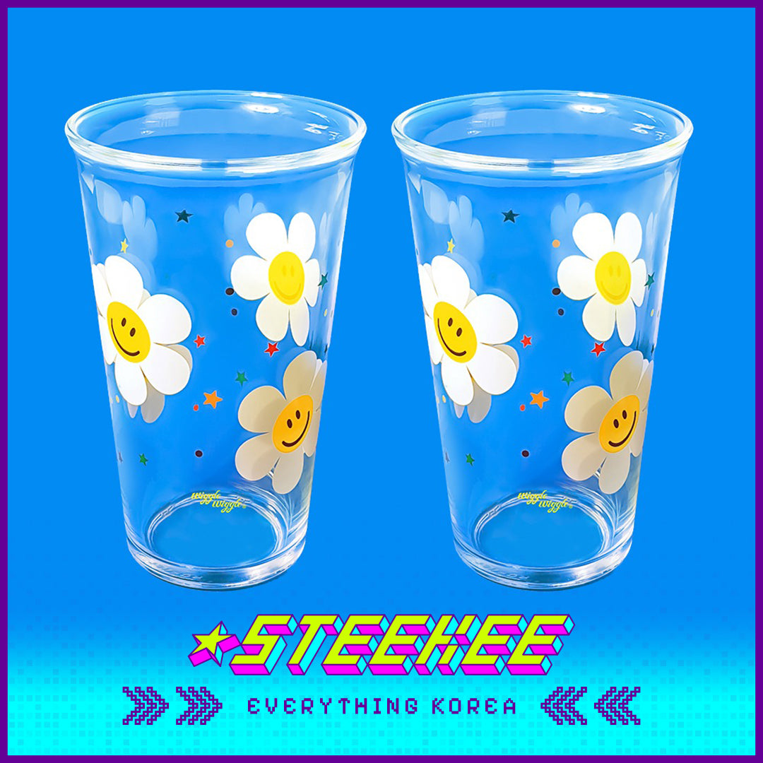 Wiggle Wiggle X Glasslock Co-Branded Glass Cup Set of 2 by Steekee Korea 4413