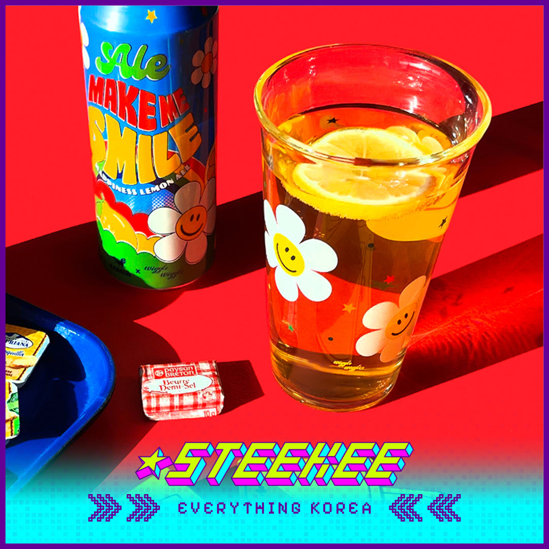 Wiggle Wiggle X Glasslock Co-Branded Glass Cup Set of 2 by Steekee Korea 4413